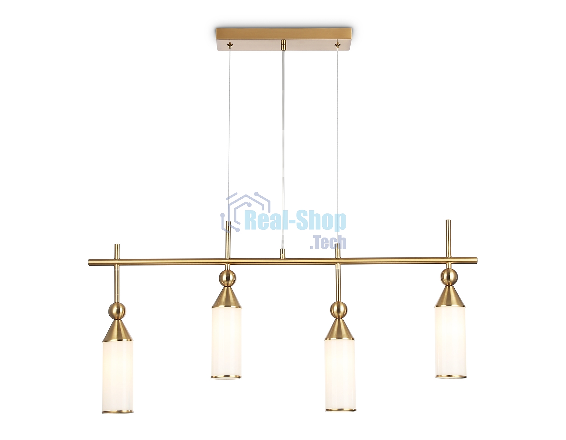 Светильник Ambrella light LH55274/4 BS/FR латунь/белый матовый E14*4 max 40W 845*65*1150