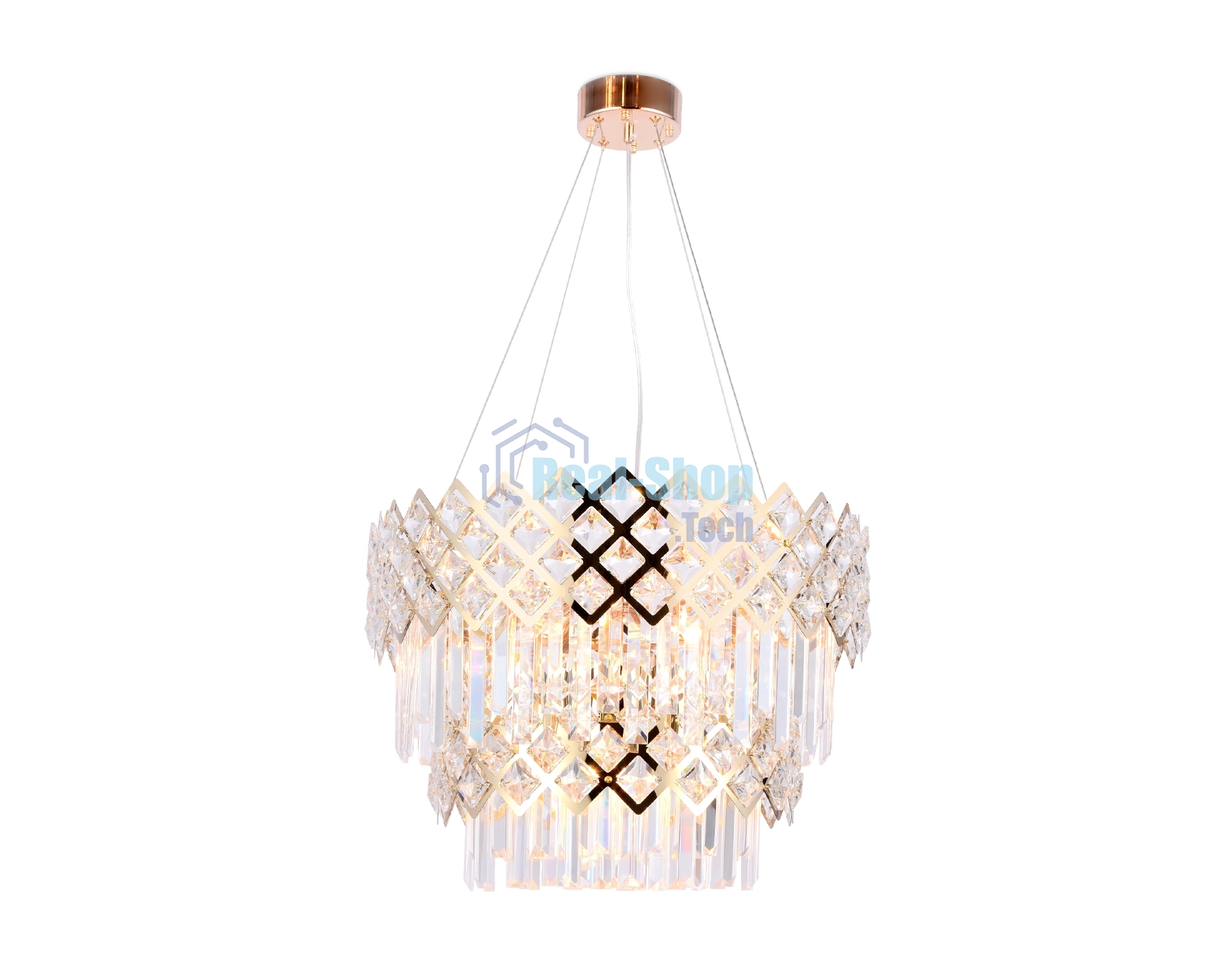 Светильник Ambrella light TR5275/8 GD/CL золото/прозрачный E14/8 max 40W D520*880