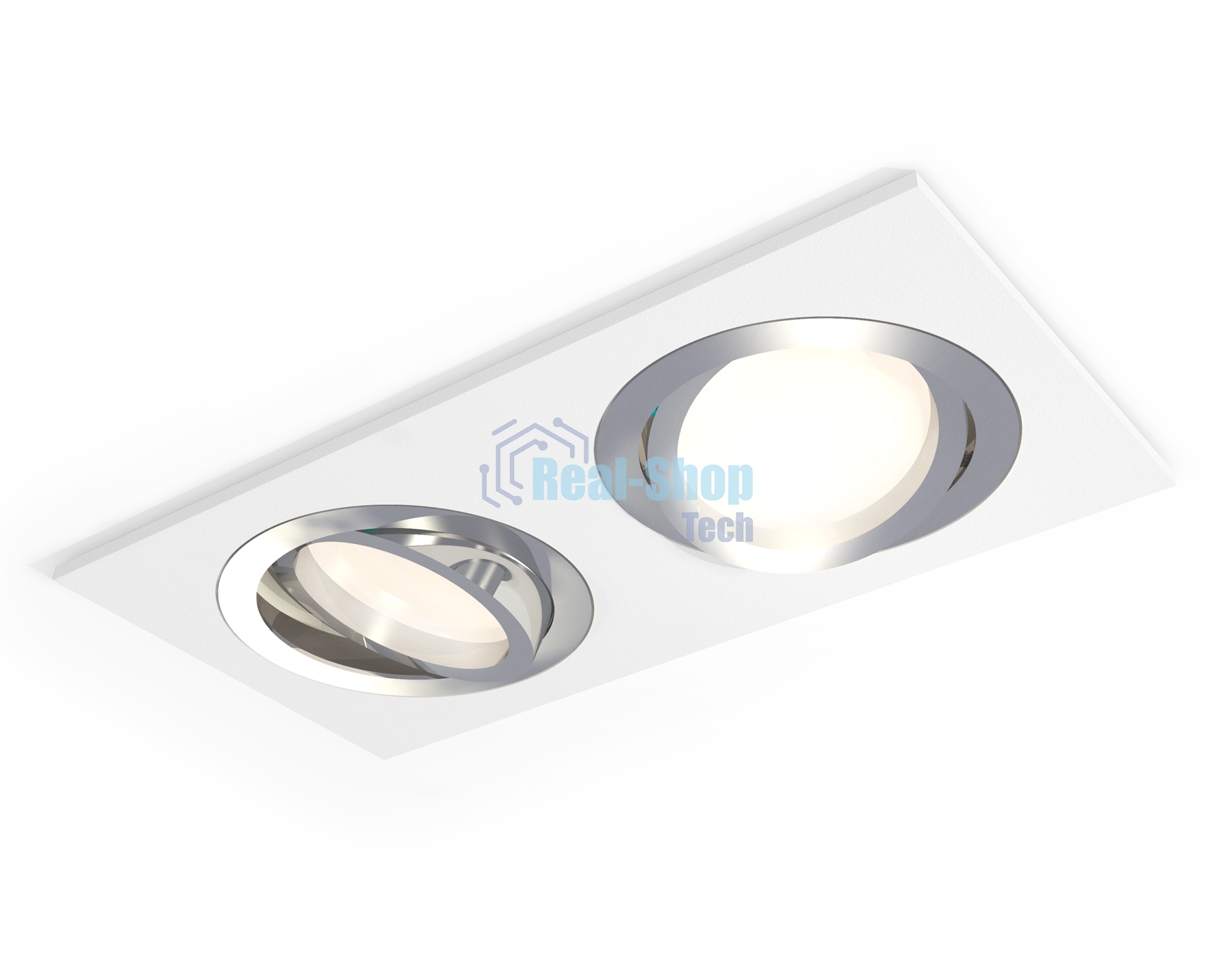 Комплект встраиваемого поворотного светильника Ambrella light XC7635082 SWH/PSL белый песок/серебро полированное MR16 GU5.3 (C7635, N7003)