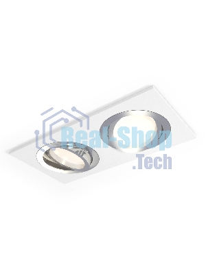 Комплект встраиваемого поворотного светильника Ambrella light XC7635082 SWH/PSL белый песок/серебро полированное MR16 GU5.3 (C7635, N7003)