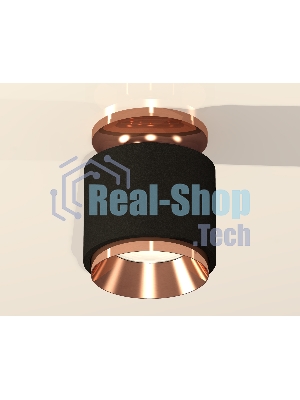 Светильник Ambrella Light XS7511140 SBK/PPG черный песок/золото розовое полированное MR16 GU5.3 (N7930, C7511, N7035)
