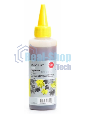 Чернила Cactus CS-I-CL511Y желтый (100мл) Canon PIXMA MP240/MP250/MP260/MP270/MP480
