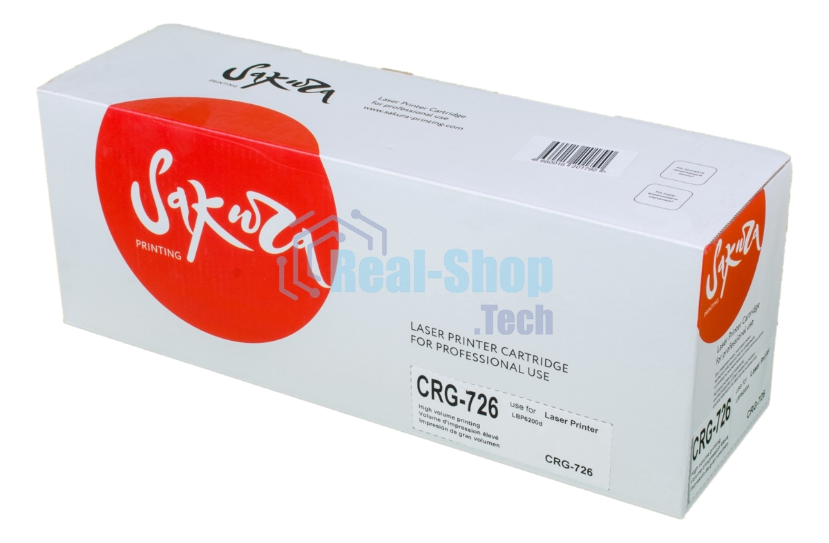 Картридж лазерный Sakura CRG726 для Canon LBP6200d, черный, 2100 к.