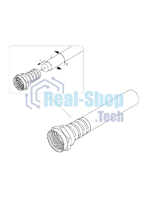 Разъем антенный на кабель Rexant штекер F для кабеля RG-6, (2 шт.)
