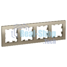 Рамка 4-м AtlasDesign универс. шампань SchE ATN000504