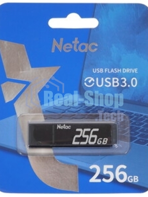Флешка USB Netac U351 (NT03U351N-256G-32BK), 256Gb, USB 3.0, R/W 110/45, черный