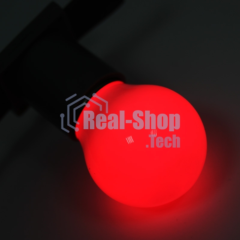Лампа светодиодная Neon-night d-45 3 LED 1Вт шар E27 25лм 220В красный