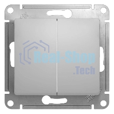 Механизм выключателя 2-кл. СП Glossa 10А IP20 10AX алюм. SchE GSL000351