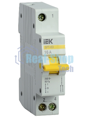 Выключатель-разъединитель трехпозиционный 1п ВРТ-63 16А IEK MPR10-1-016