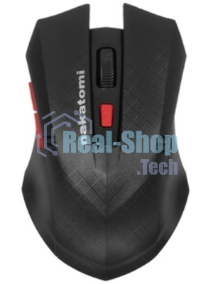 Мышь беспроводная Nakatomi MRON-04U черный, 1600 dpi, радиоканал, USB, кнопки - 6