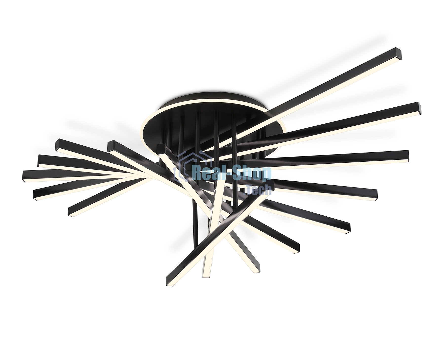 Потолочный светодиодный светильник Ambrella light FL6292 BK черный 160W 3000K-6400K 1100*790*315 (ПДУ ИК)