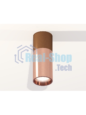 Светильник Ambrella Light XS6326060 PPG/SCF золото розовое полированное/кофе песок MR16 GU5.3 (C6304, C6326, A2010, N6114)