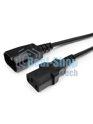Кабель питания сист.блок-монитор Cablexpert PC-189-1-3M, 3м, C13-C14, 3x1кв.мм., черный, с заземлением