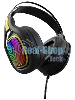Гарнитура GMNG HS-L630G чёрный/жёлтый, проводная, подсветка