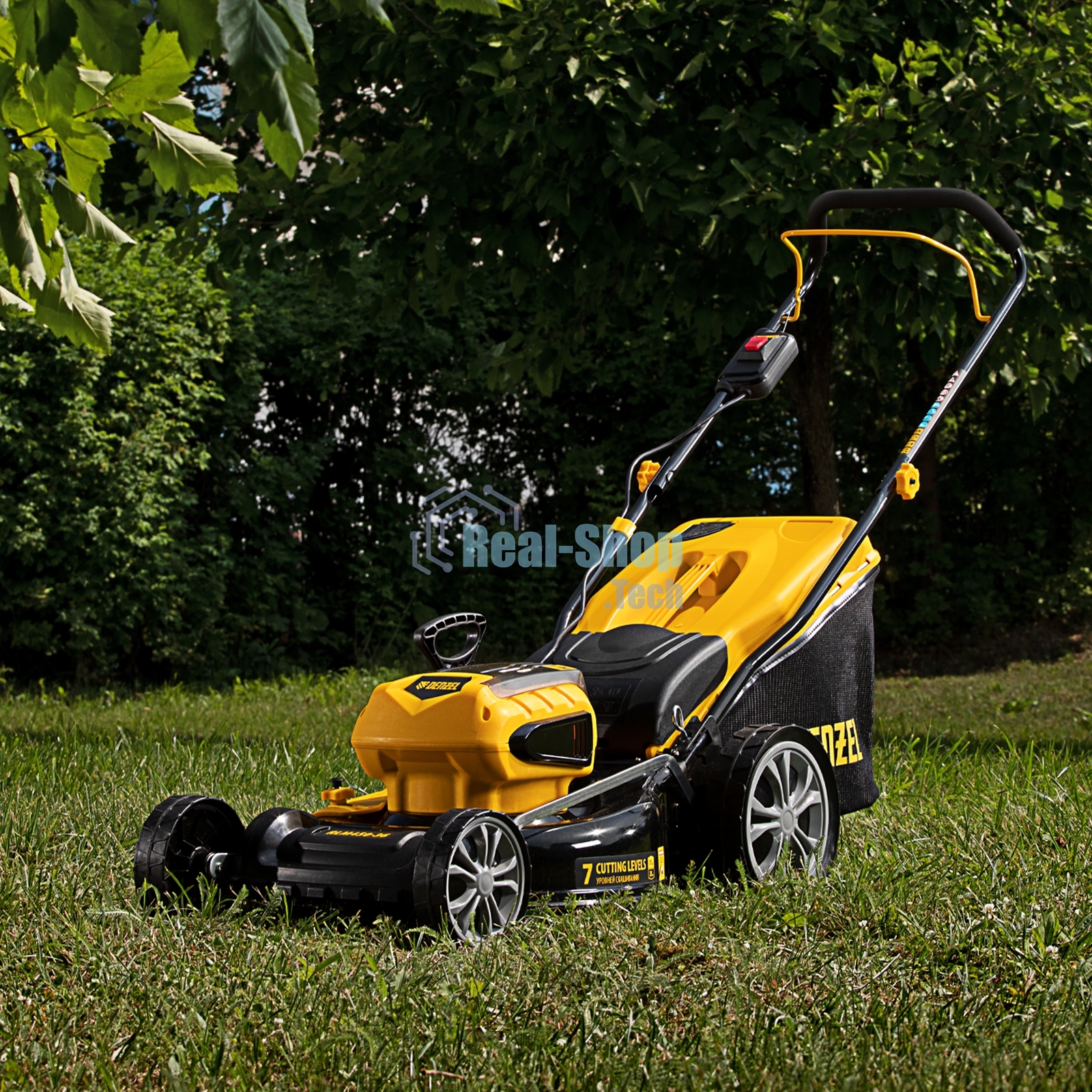 Газонокосилка аккумуляторная Denzel RLM450-36, 36 В, 2 Ач