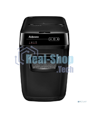 Шредер Fellowes AutoMax 150C FS-46801(01/02)* (секр.P-4)/фрагменты 4x38 мм,/150лист./32лтр./Уничт:скрепки, скобы, пл.карты,CD диски