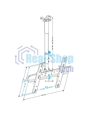 Кронштейн универсальный Holder SBS-101-B черный макс.3кг настенный