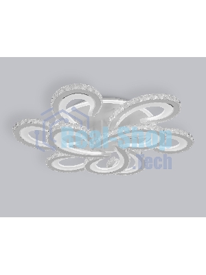 Потолочный светодиодный светильник Ambrella light FA1704/6+3 WH/CH белый/хром 255W 3000K-6400K 610*610*130 (ПДУ РАДИО 2.4G)