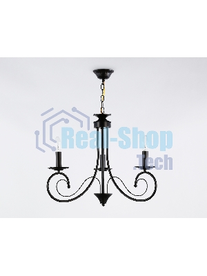 Светильник Ambrella light TR9606/3 BK черный E14/3 max 40W D560*650