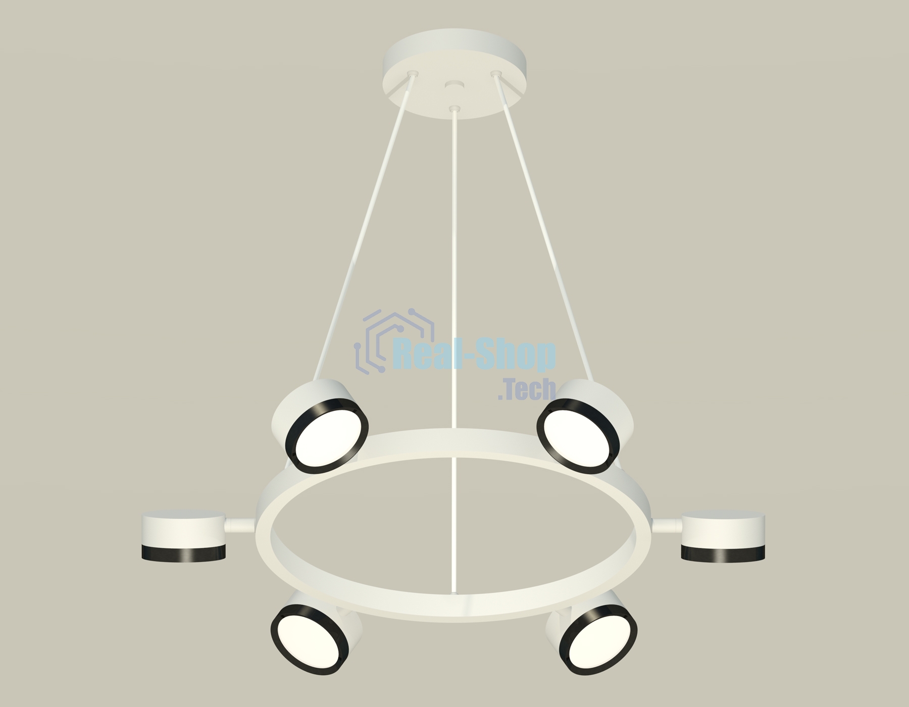 Светильник Ambrella light XB9191151/6 SWH/PBK белый песок/черный полированный GX53 (C9191, N8113)