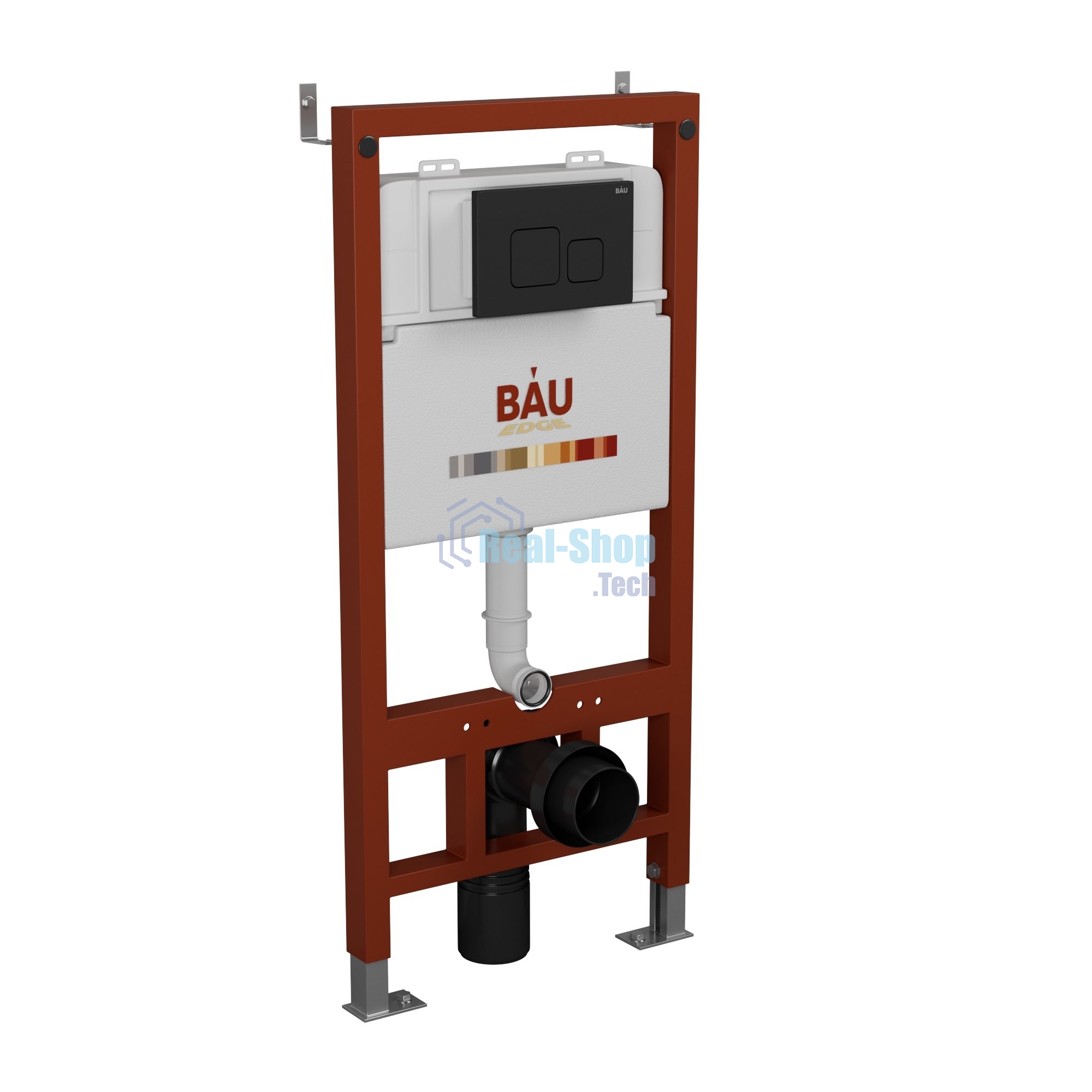 Инсталляция BAU PRO для подвесного унитаза с клавишей смыва BAU Soul, черная матовая