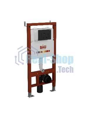 Инсталляция BAU PRO для подвесного унитаза с клавишей смыва BAU Soul, черная матовая