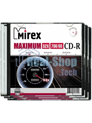 Диск CD-R Mirex 700 Mb, 52х, Maximum, Slim Case (1), (1/200)