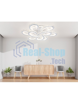 Потолочный светодиодный светильник Ambrella light FA1704/6+3 WH/CH белый/хром 255W 3000K-6400K 610*610*130 (ПДУ РАДИО 2.4G)