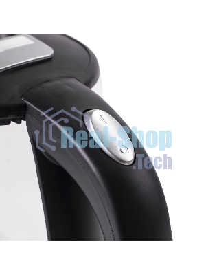 Чайник электрический Galaxy Line GL 0554, черный, стекло, 2000 Вт, 1,8 л, LED-подсветка, шкала уровня воды, корпус из термостойкого стекла