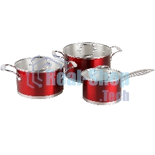 Набор кастрюль Pomi d'Oro PSS-640027 Prezioso, 20см, 24см и соусник 16см с крышками