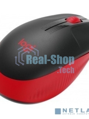 Мышь беспроводная Logitech M190 черный/красный, 1000 dpi, радиоканал, USB, кнопки - 3