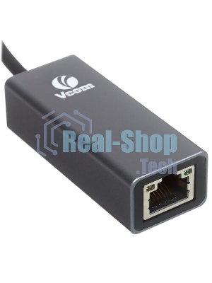 Кабель-переходник USB 3.0 (Am) --> LAN RJ-45 Ethernet 1000 Mbps, Aluminum Shell, VCOM DU312M