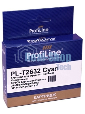 Картридж струйный ProfiLine PL-T2632 для принтеров Epson Expression Premium XP-600/XP-605/XP-700/XP-710/XP-800/XP-820 с чернилами Cyan