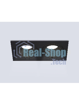 Встраиваемый точечный светильник Ambrella light TN102832/2 BK/BK черный/черный GU5.3/2 178*93*50