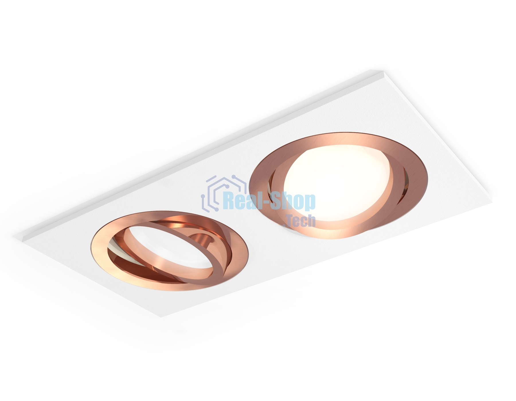 Комплект встраиваемого поворотного светильника Ambrella light XC7635084 SWH/PPG белый песок/золото розовое полированное MR16 GU5.3 (C7635, N7005)