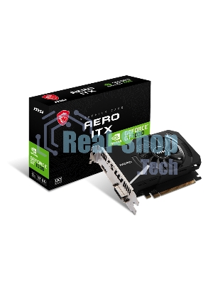 Видеокарта MSI GT 1030 AERO ITX 4GD4 OC Nvidia GT 1030 4Gb, DDR4, PCI-E 3.0, HDMIx1 DVIx1 HDCP