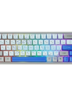 Клавиатура проводная Ritmix RKB-568BL Blue голубой-серый