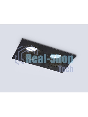 Встраиваемый точечный светильник Ambrella light TN102832/2 BK/BK черный/черный GU5.3/2 178*93*50