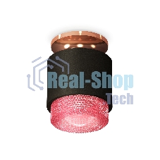 Светильник Ambrella Light XS7511142 SBK/PPG/PI черный песок/золото розовое полированное/розовый MR16 GU5.3 (N7930,C7511,N7193)