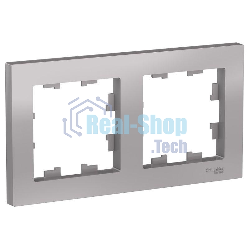 Рамка 2-м AtlasDesign универс. алюм. SchE ATN000302