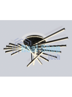 Потолочный светодиодный светильник Ambrella light FL6292 BK черный 160W 3000K-6400K 1100*790*315 (ПДУ ИК)