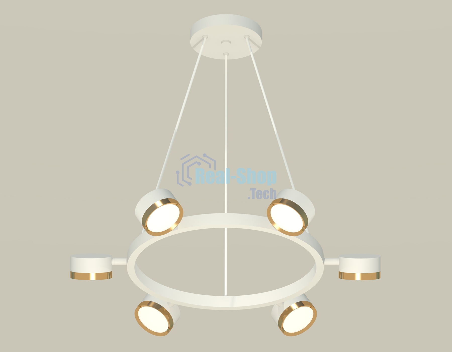 Светильник Ambrella light XB9191152/6 SWH/PYG белый песок/золото желтое полированное GX53 (C9191, N8124)