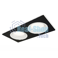 Комплект встраиваемого светильника Ambrella light XC7636001 SBK/SWH черный песок/белый песок MR16 GU5.3 (C7636, N7010)