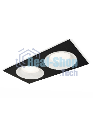 Комплект встраиваемого светильника Ambrella light XC7636001 SBK/SWH черный песок/белый песок MR16 GU5.3 (C7636, N7010)