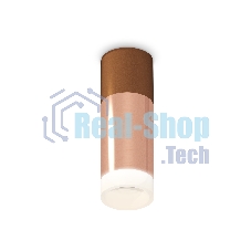 Светильник Ambrella Light XS6326062 PPG/SCF/FR золото розовое полированное/кофе песок/белый матовый MR16 GU5.3