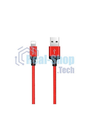 Кабель HOCO X14 USB 2.0, AM/Lightning M, черно-красный, 1м