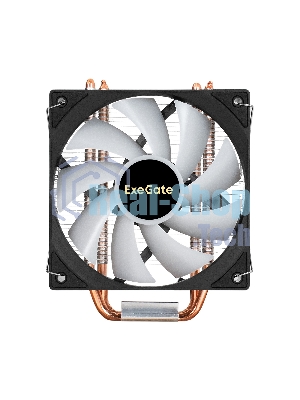 Кулер ExeGate Wizard EXX400V3-PWM.FRGB (Al+Cu, 4 тепл.трубки, LGA775/1150/1151/1155/1156/1200/1700/1851/AM2/AM2+/AM3/AM3+/AM4/AM5/FM1/FM2/754/939/940, TDP 140W, Fan 120mm, PWM, 800-1800RPM, Hydro bearing, 4pin, 11-24db, 540г, FRGB подсветка, с термопастой, на винтах, RTL)