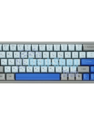 Клавиатура проводная Ritmix RKB-568BL Blue голубой-серый