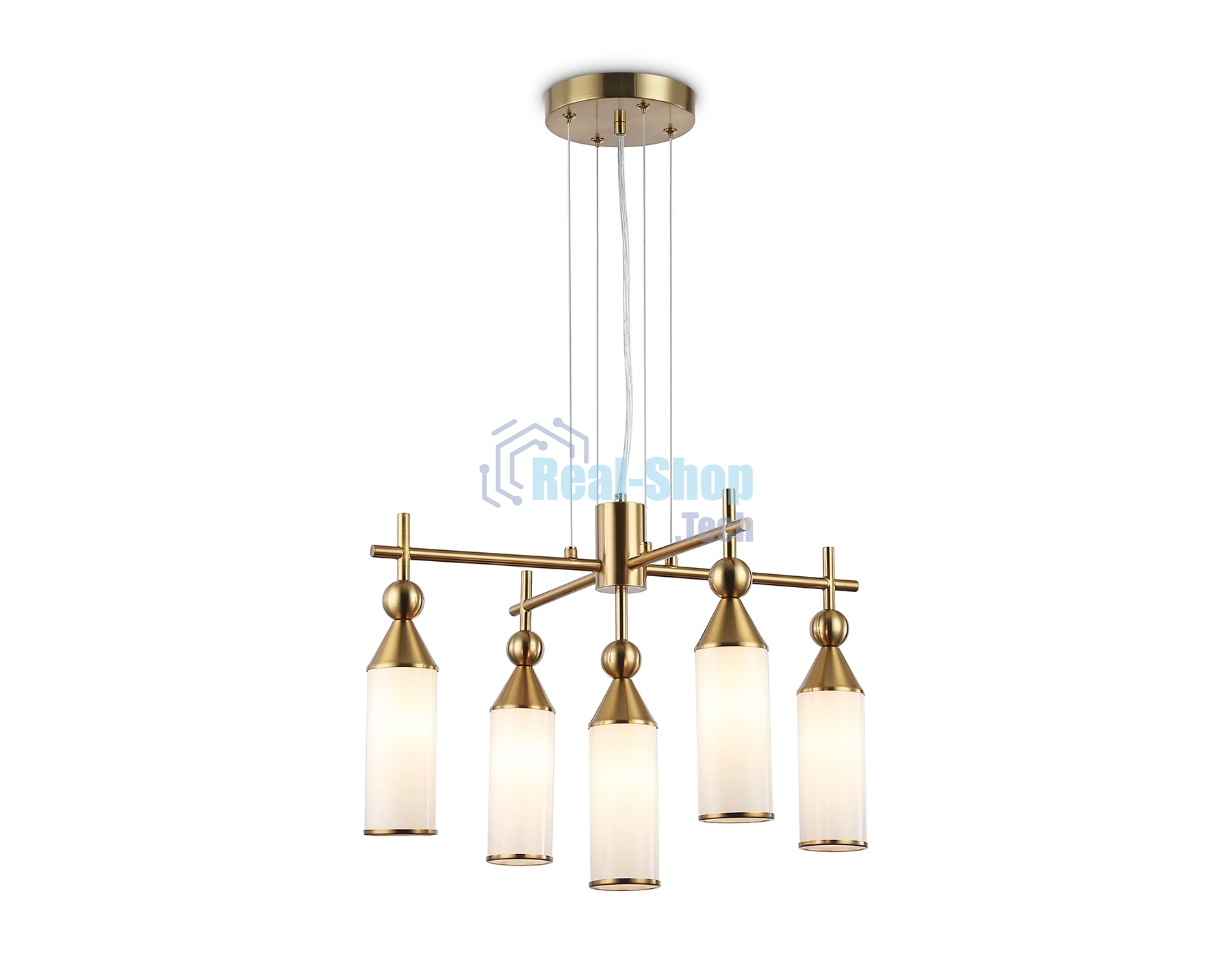 Люстра Ambrella light LH55276/5 BS/FR латунь/белый матовый E14*5 max 40W D520*1390