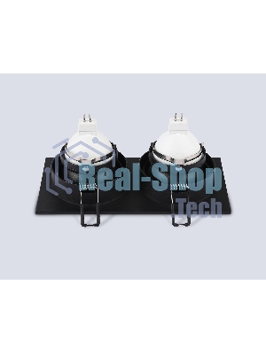 Встраиваемый точечный светильник Ambrella light TN102832/2 BK/BK черный/черный GU5.3/2 178*93*50